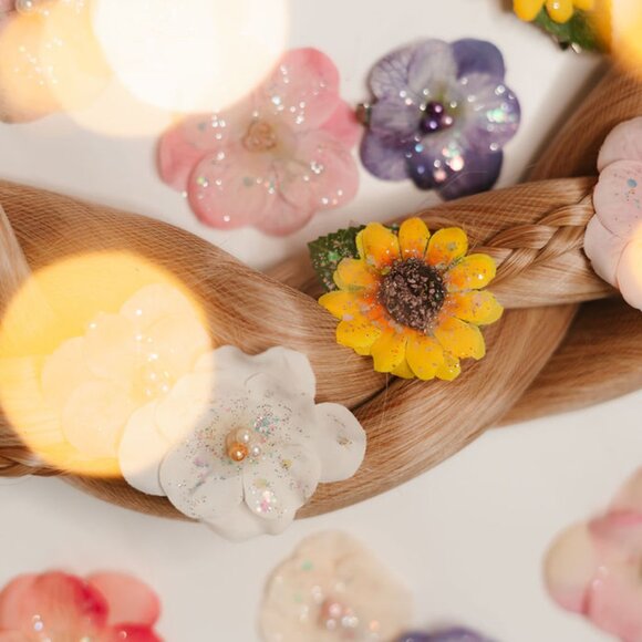 Rapunzel Inspired Flower Hair Clips (set of 20) | Accessories for Girls/Women main image 5